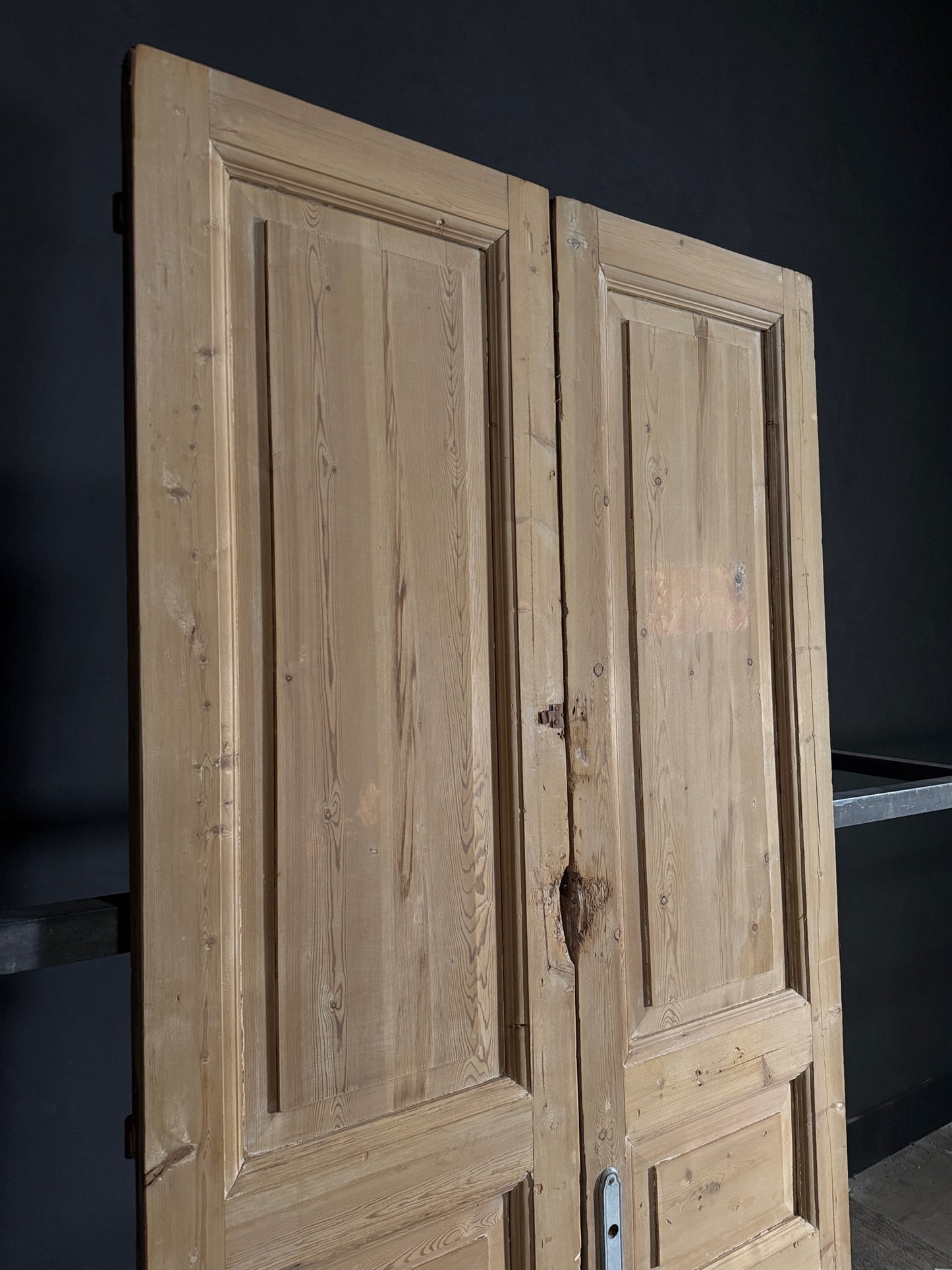 Antique 3 Panel Solid Double Doors - 44.25x95.25 - N567