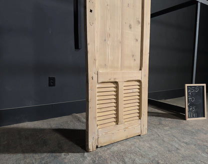 Antique Louvered 2 Panel Single Door - 25.5x70 - N141