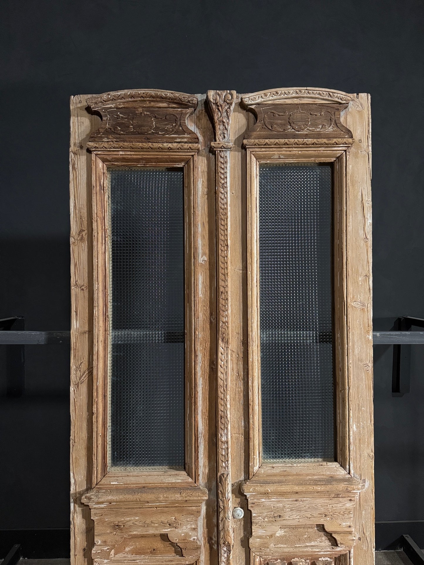 Antique Glass 1 Lite French Doors - 48.75x99 - N64