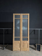 Antique Obscured Glass 2 Lite French Doors - 43.5x100.5 - N627