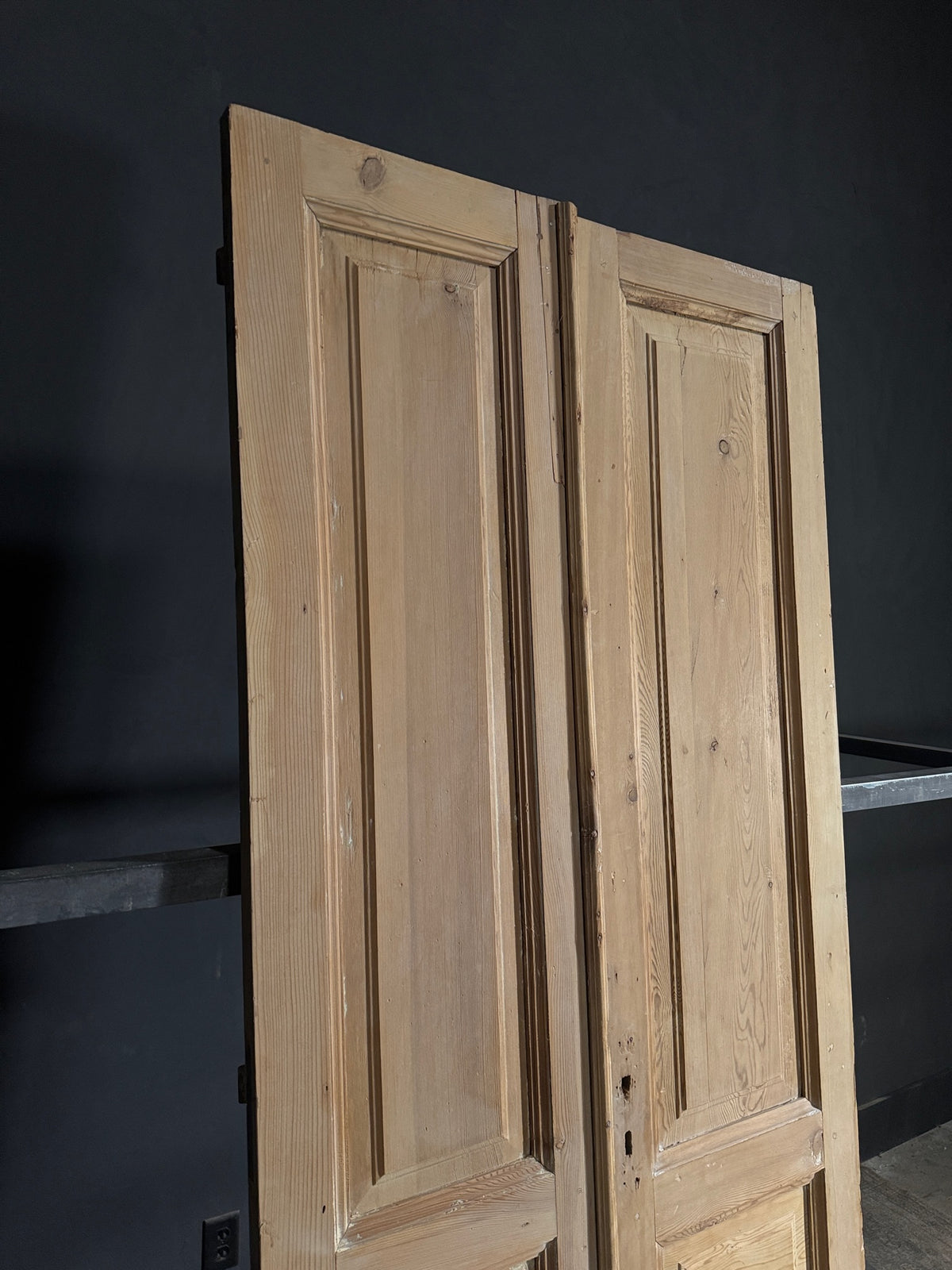 Antique 4 Panel Solid Double Doors - 41x95.5 - N556