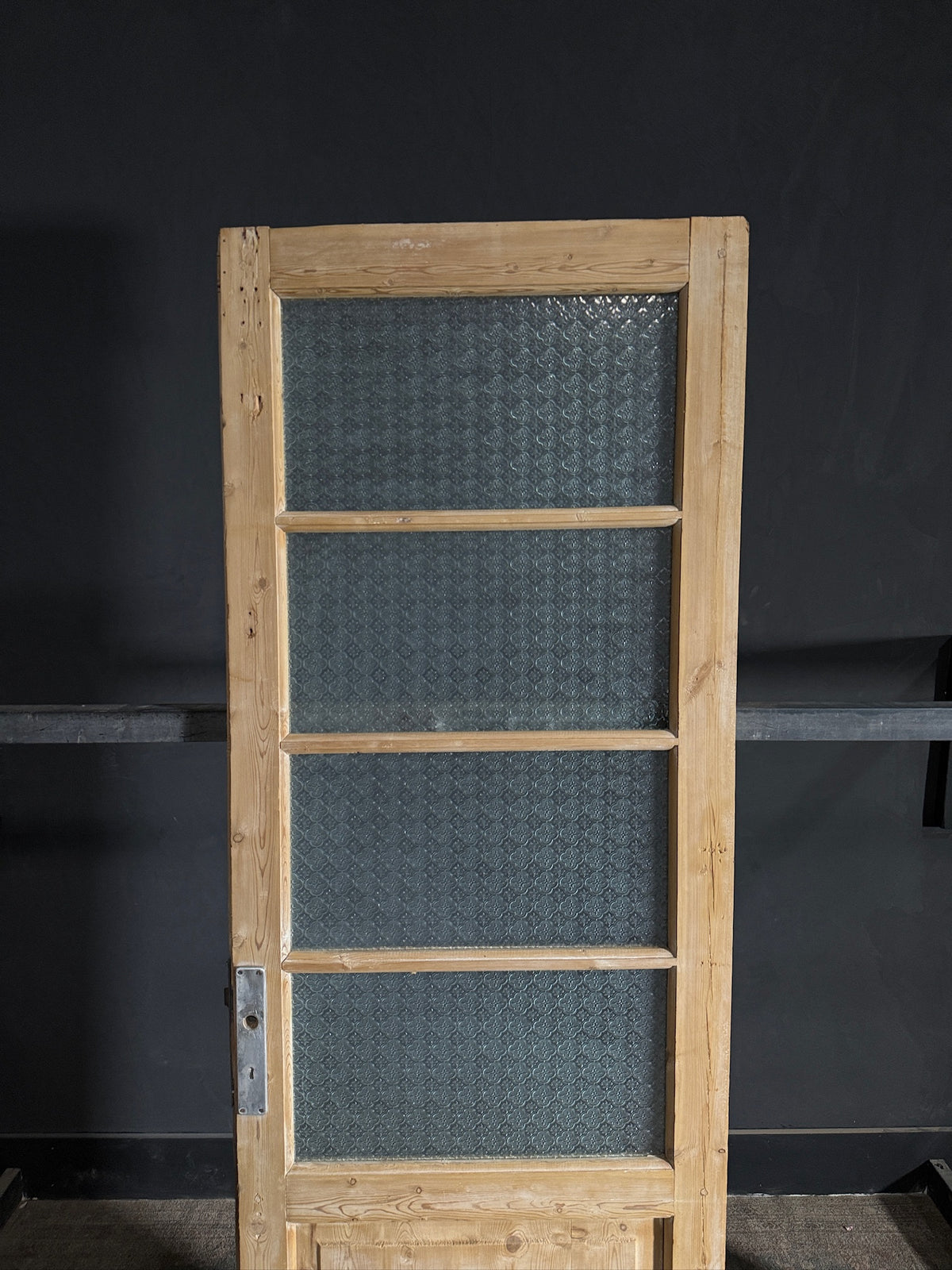 Antique Obscured Glass 4 Lite Single Door - 29.75x87.75 - N585