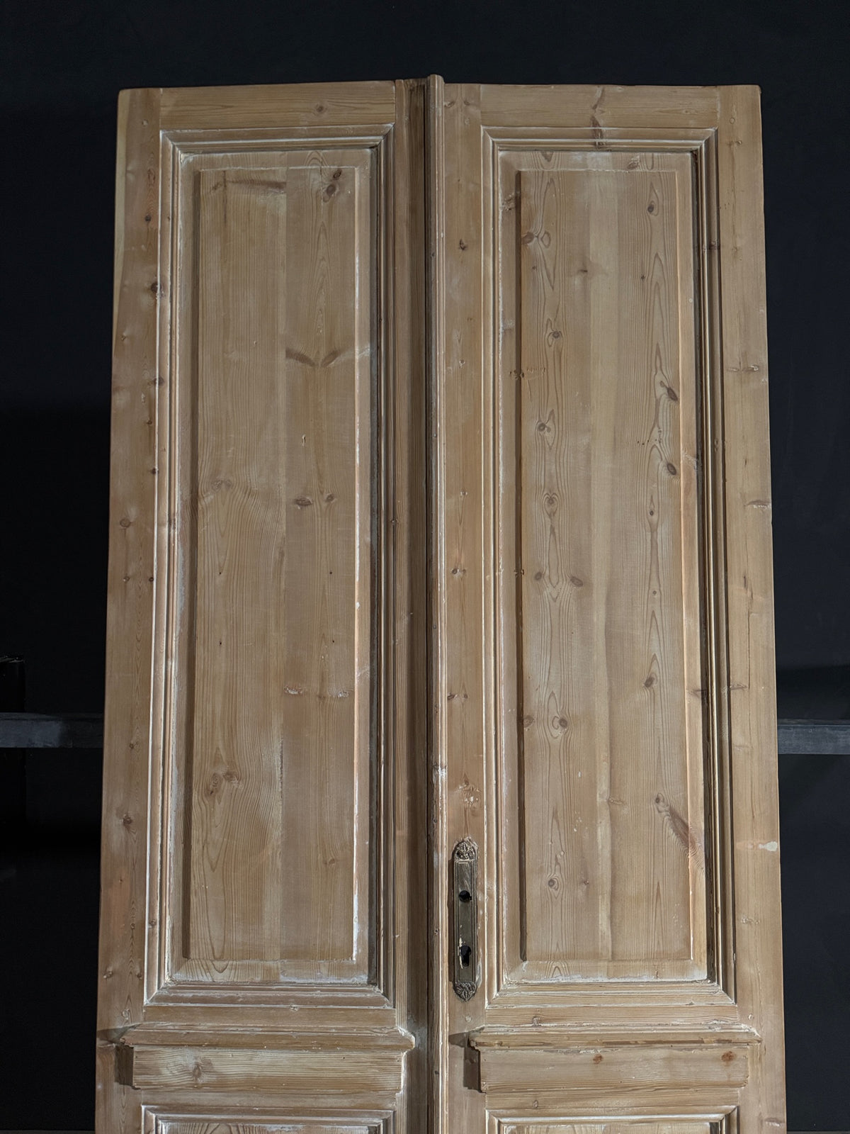 Antique 2 Panel Solid Double Doors - 44x103.5 - N549