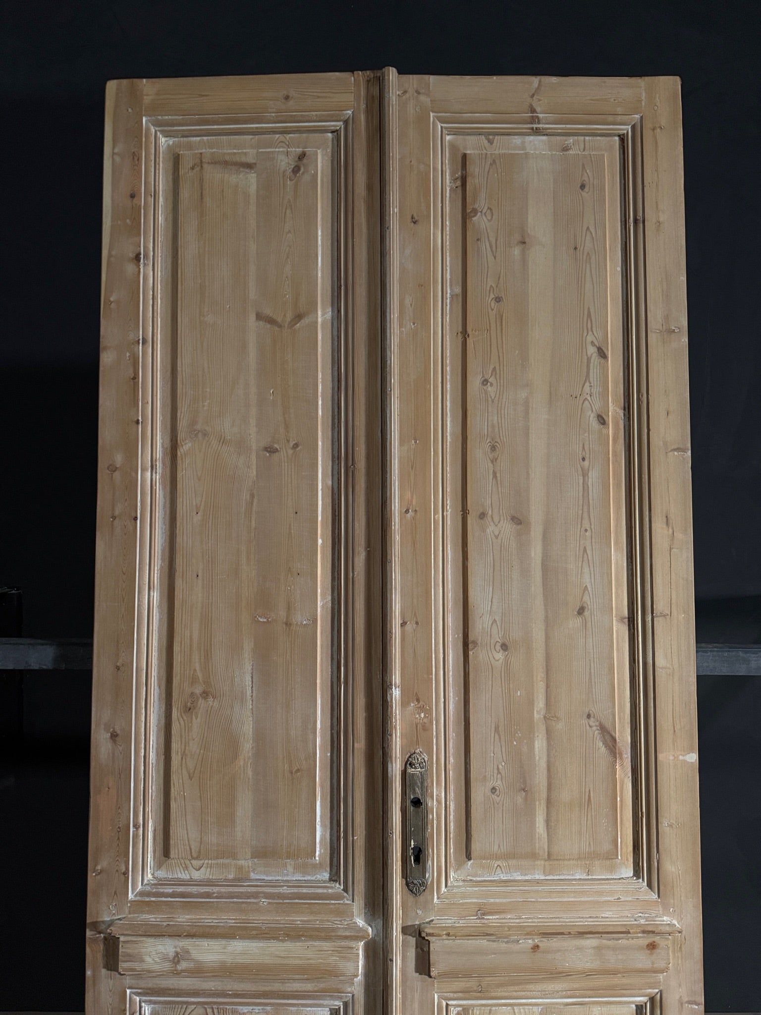 Antique 2 Panel Solid Double Doors - 44x103.5 - N549