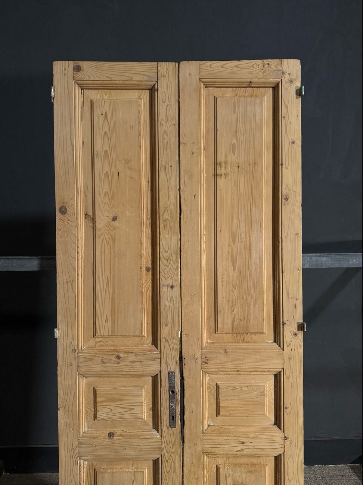 Antique 4 Panel Solid Double Doors - 36.25x88.5 - N638