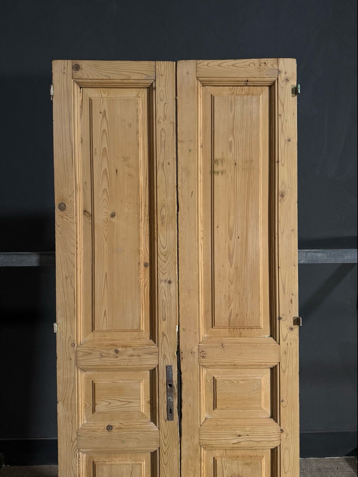 Antique 4 Panel Solid Double Doors - 36.25x88.5 - N638