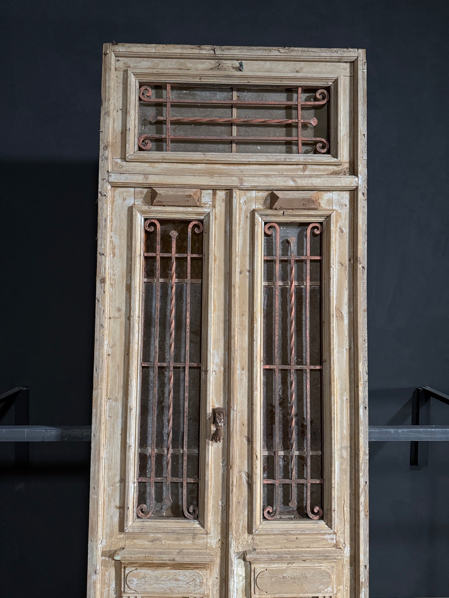 Antique Iron French Doors - 40x121.5 - N118