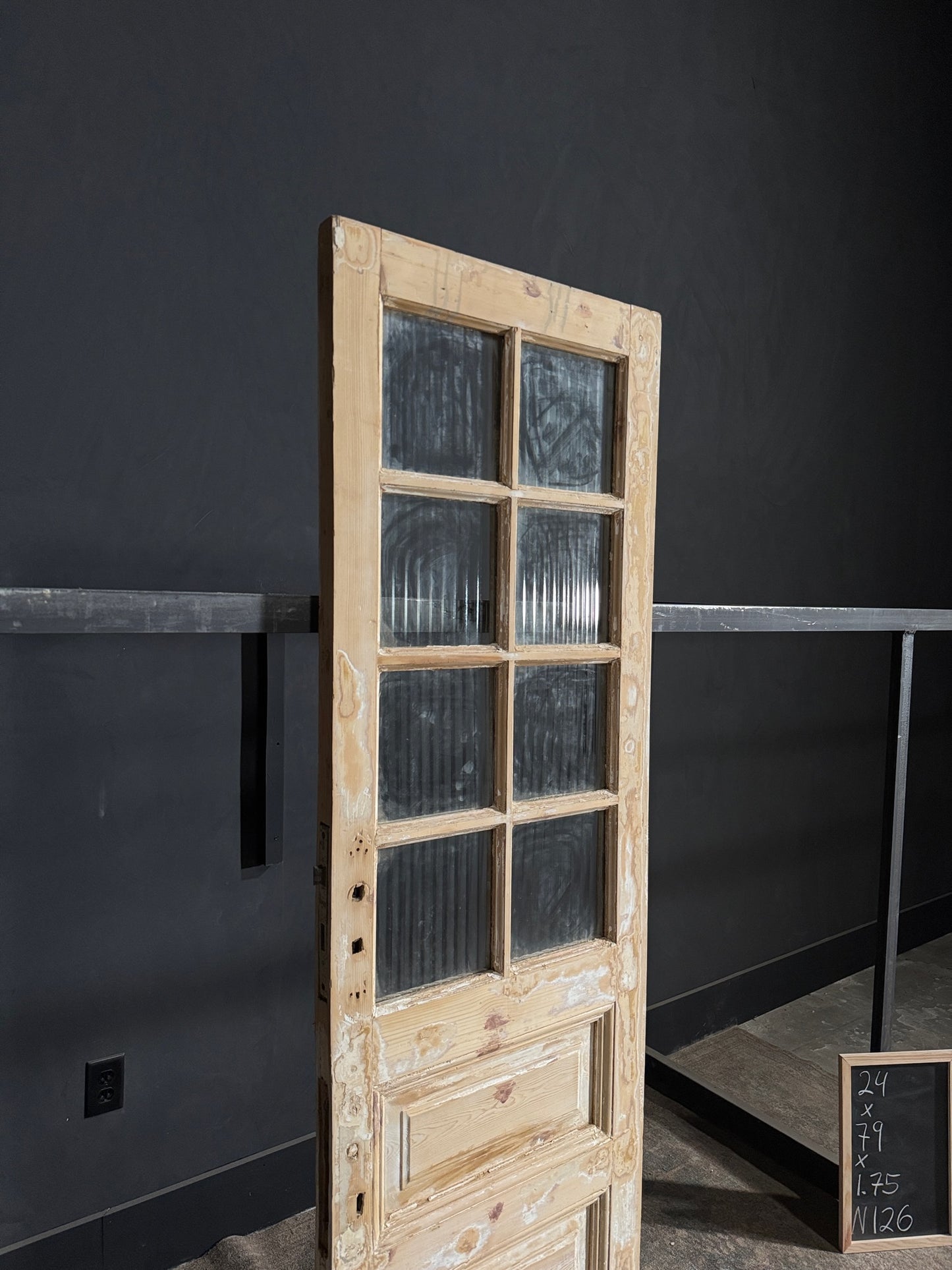 Antique Obscured Glass 8 Lite Single Door - 24x79 - N126