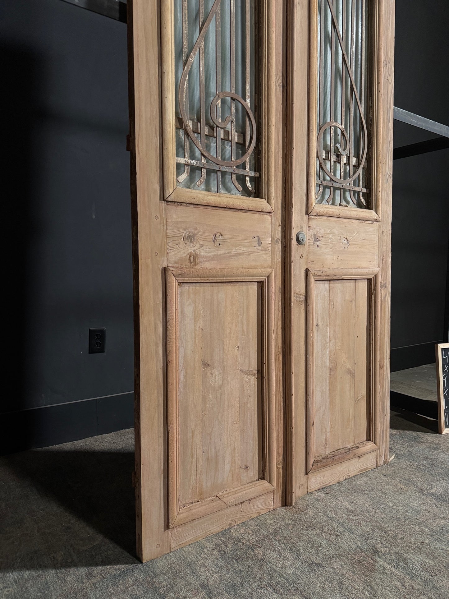 Antique Iron French Doors - 44x91 - N110