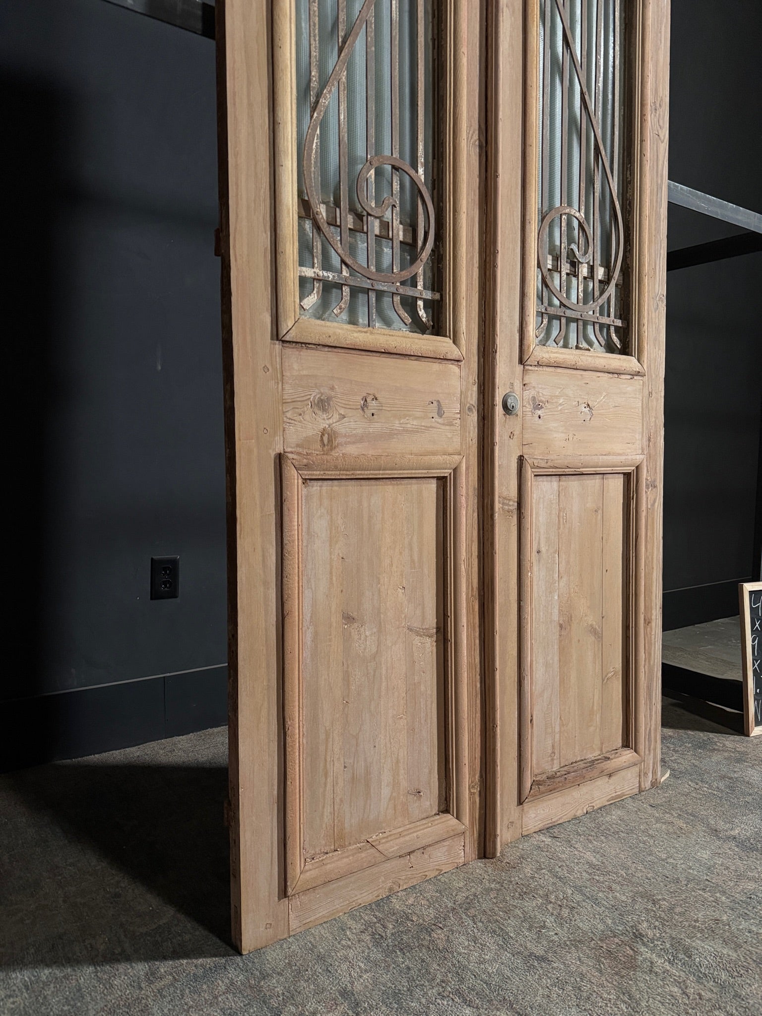 Antique Iron French Doors - 44x91 - N110