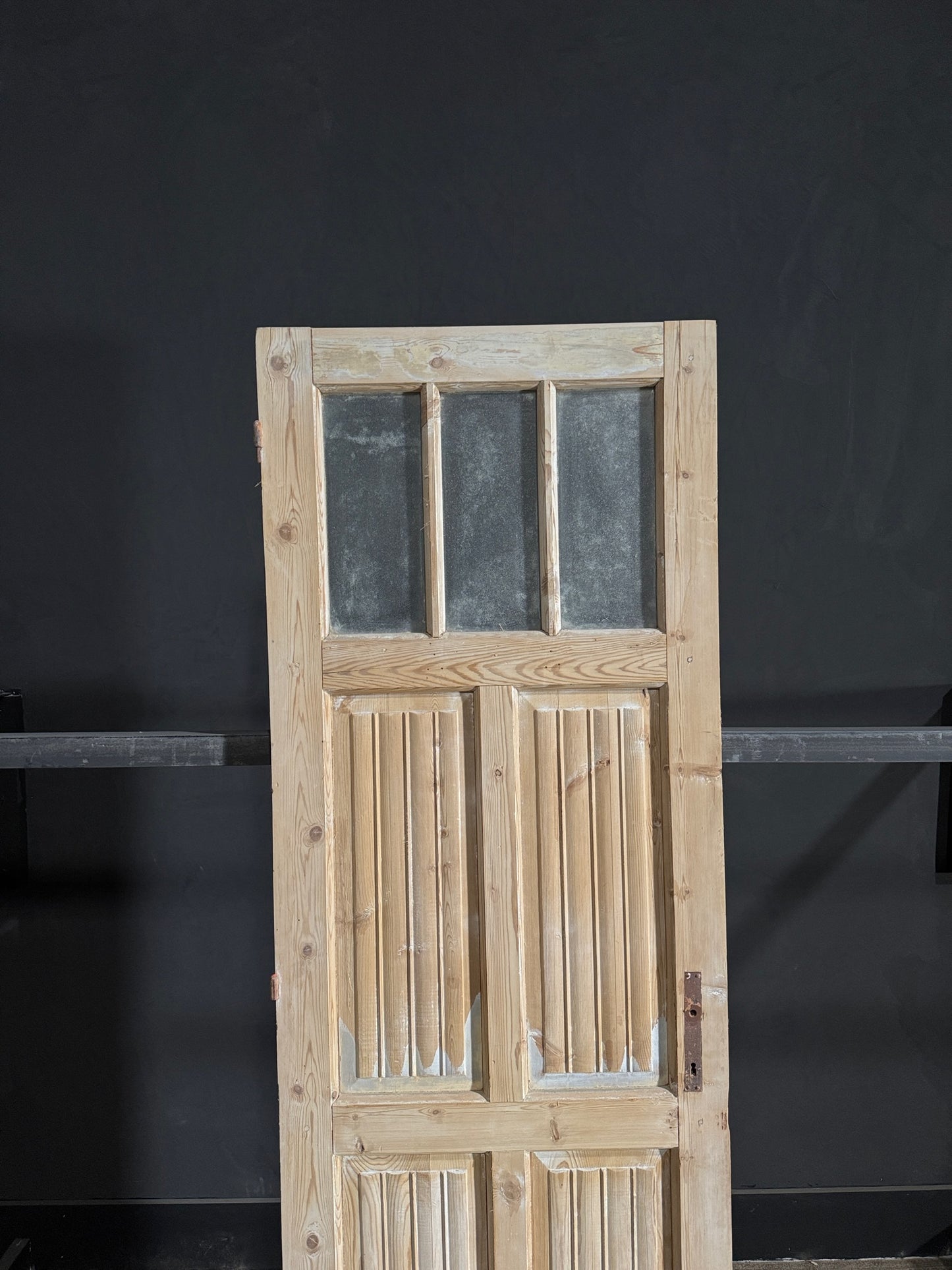 Antique Louvered Single Door - 27.75x85 - N93