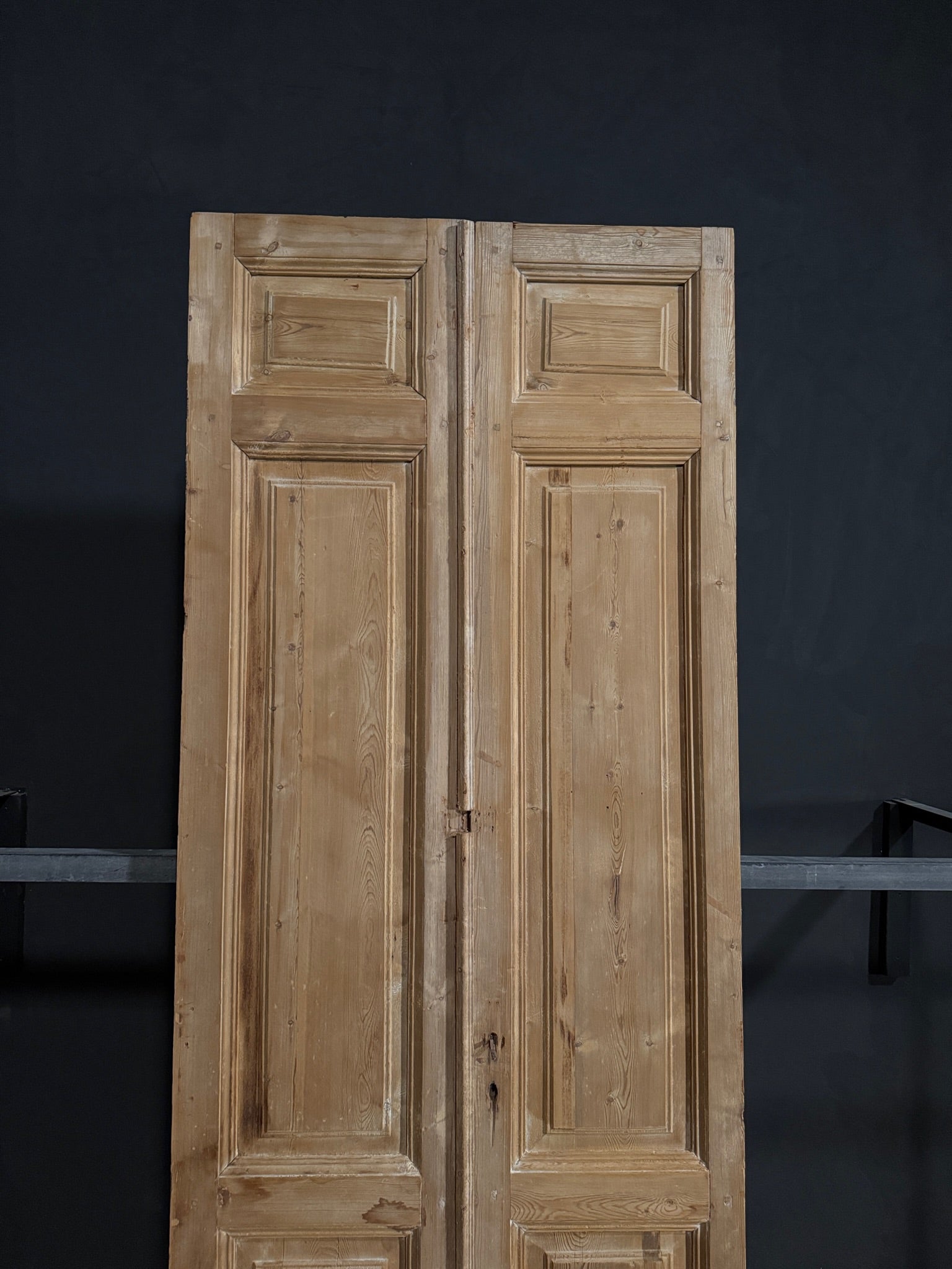 Antique 3 Panel Solid Double Doors - 39.5x106.25 - N385