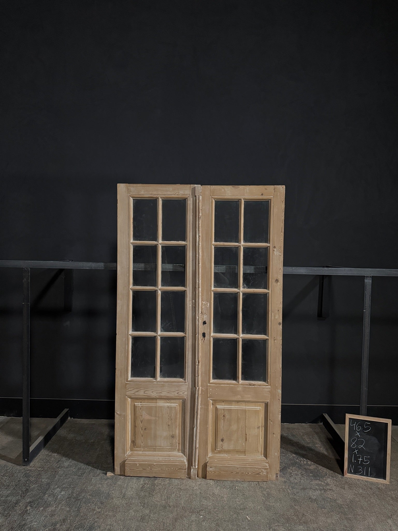 Antique Glass 4 Lite French Doors - 46.5x82 - N311