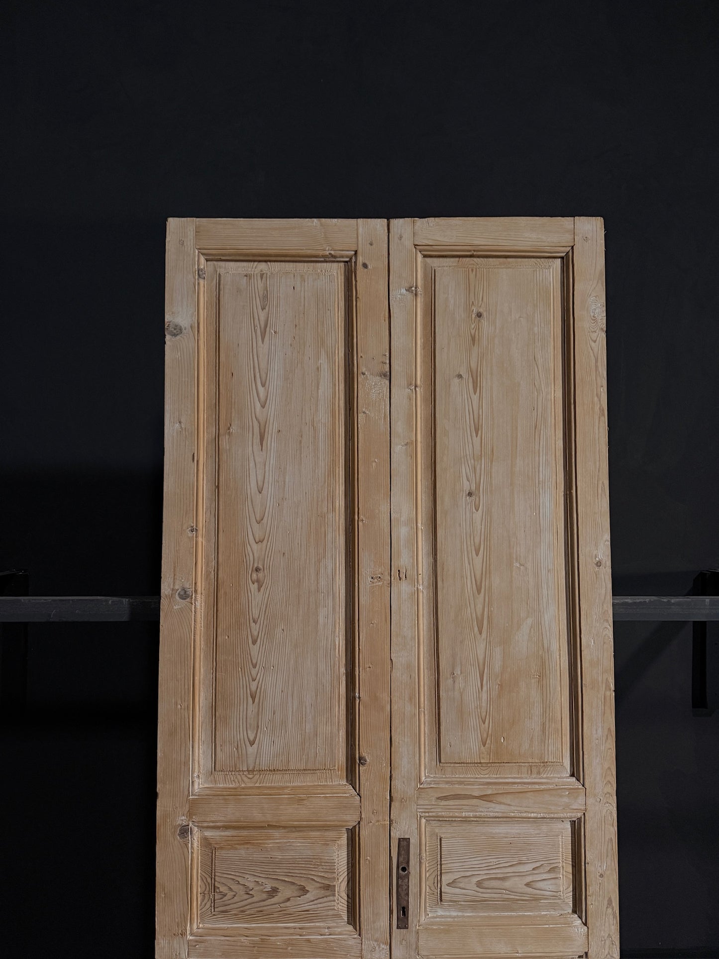 Antique Iron 3 Panel Double Doors - 39.75x94.5 - N10