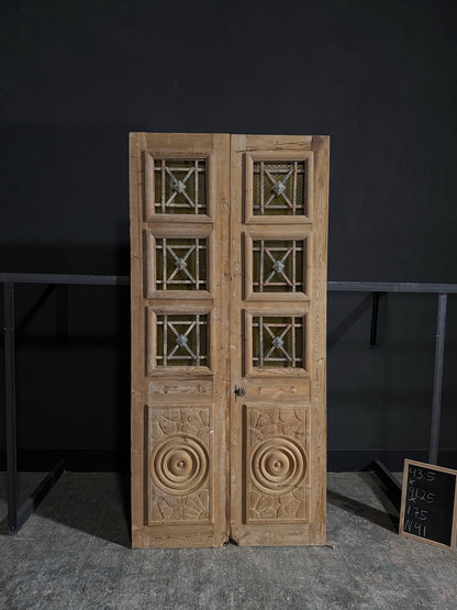Antique Iron French Doors - 43.5x91.25 - N41