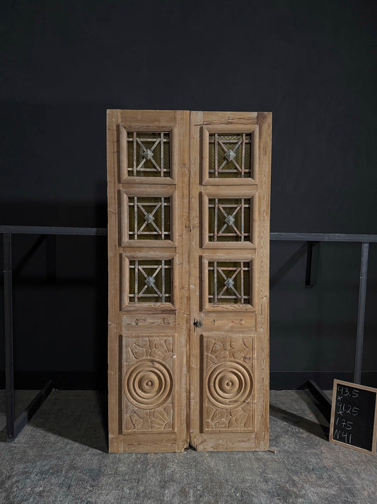 Antique Iron French Doors - 43.5x91.25 - N41