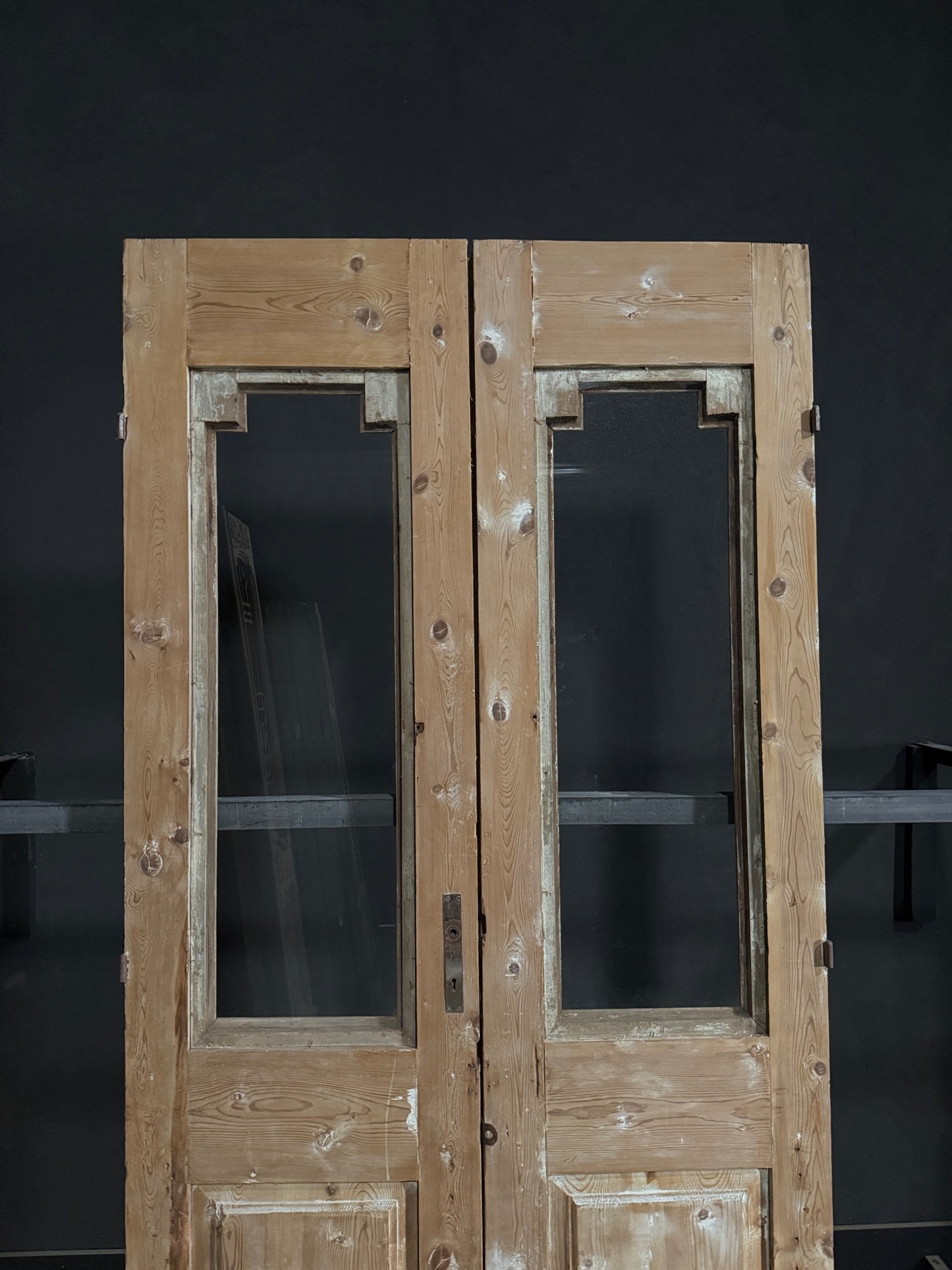 Antique Glass 1 Lite French Doors - 47.25x98.5 - N344