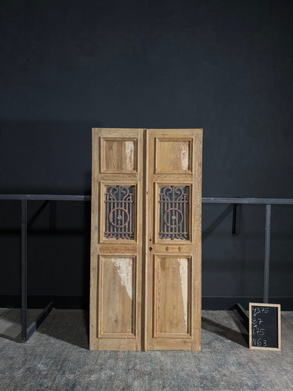 Antique Iron French Doors - 43.75x87 - N63