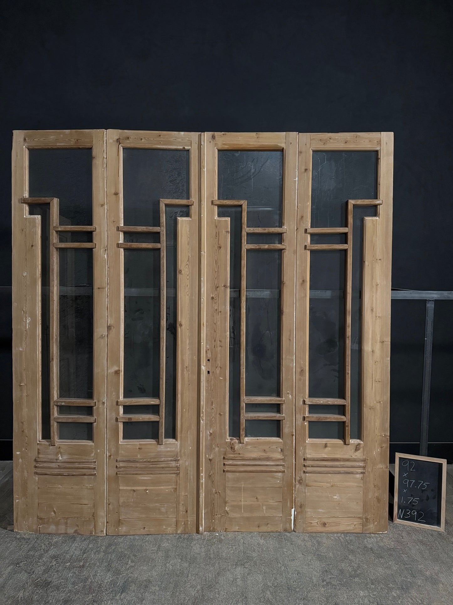 Antique Glass Bi-Fold Doors - 92x97.75 - N392