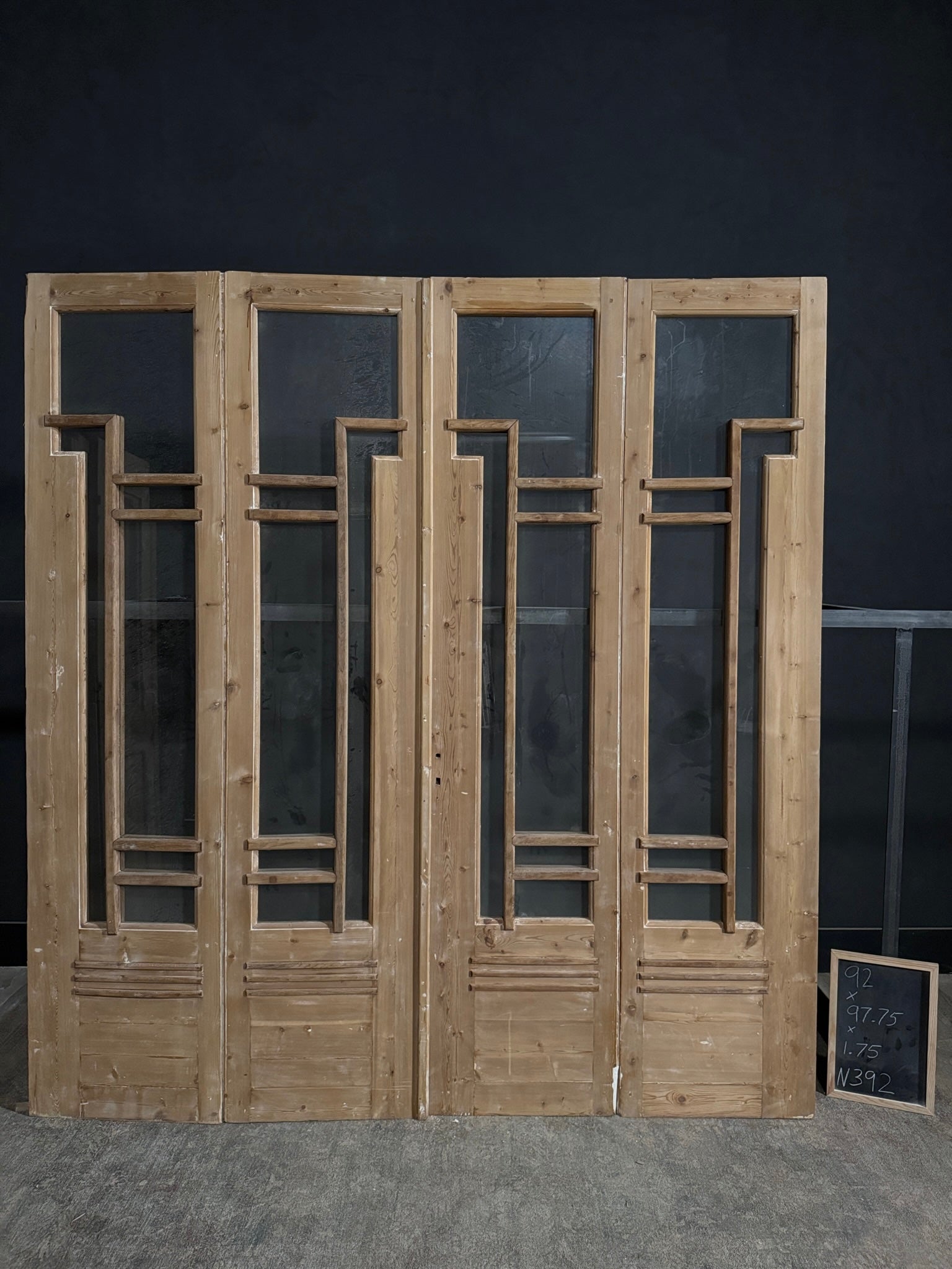 Antique Glass Bi-Fold Doors - 92x97.75 - N392