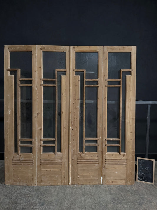 Antique Glass Bi-Fold Doors - 92x97.75 - N392