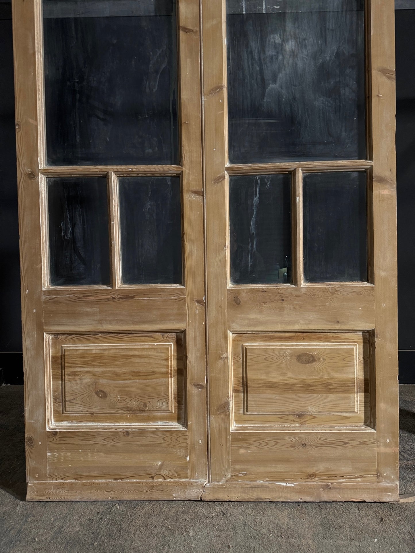 Antique Glass 5 Lite French Doors - 44x96 - N552