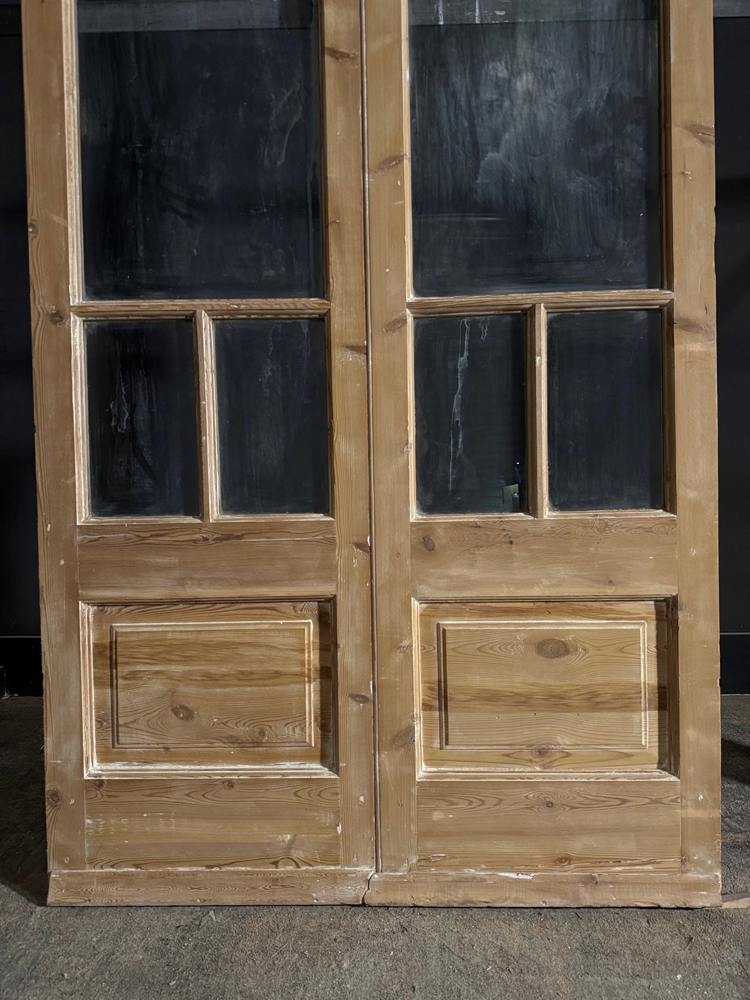 Antique Glass 5 Lite French Doors - 44x96 - N552