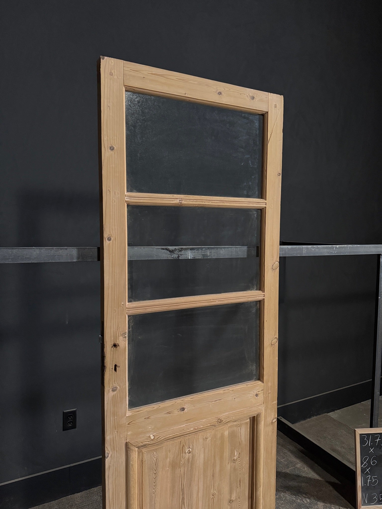 Antique Glass 3 Lite Single Door - 31.75x86 - N355