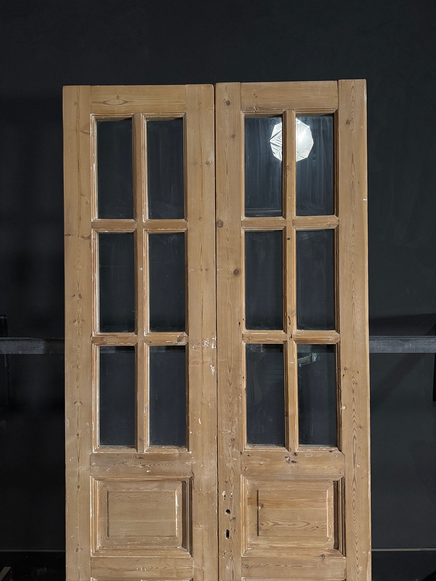Antique Glass 6 Lite French Doors - 39.5x93.5 - N574