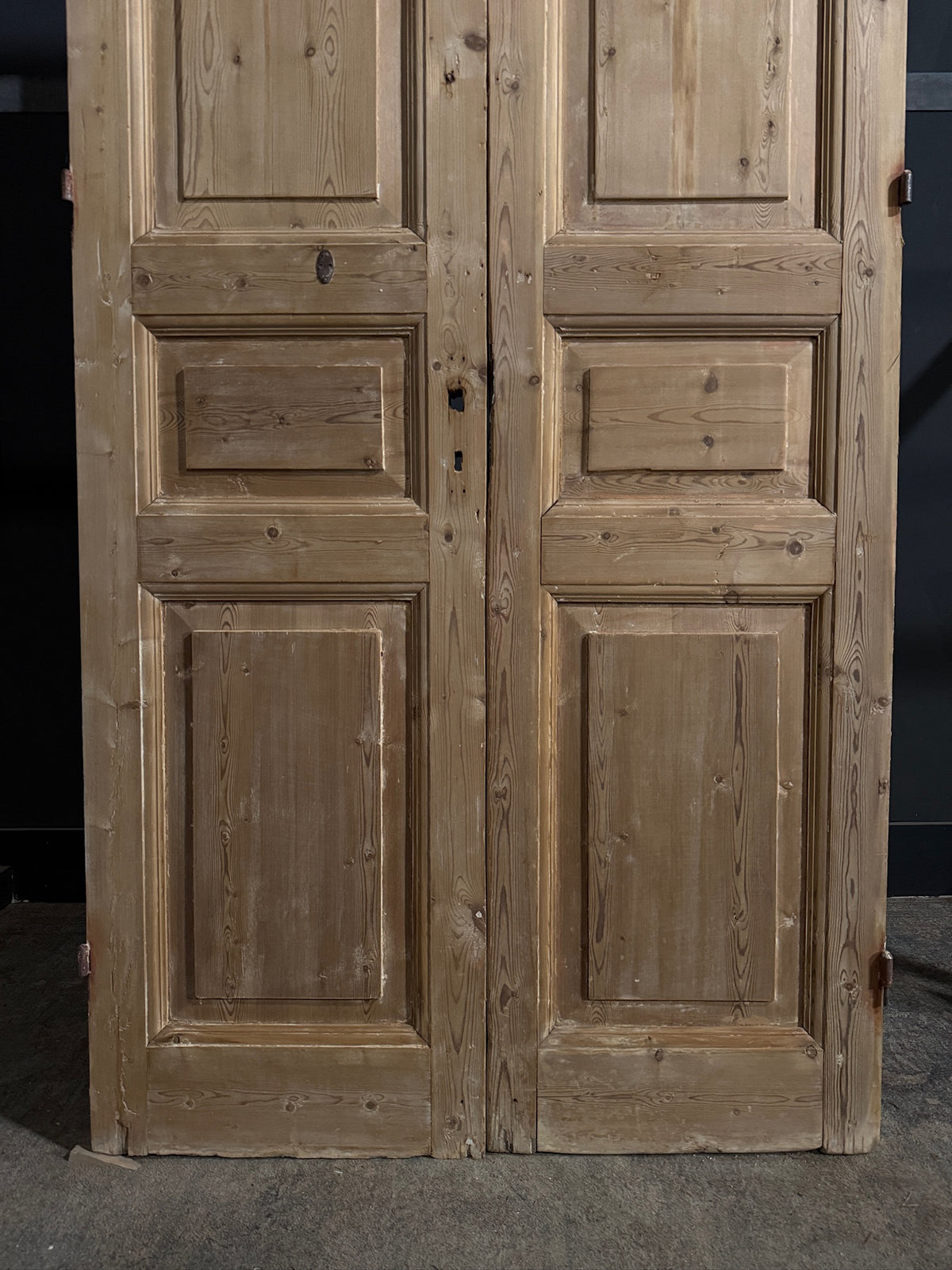 Antique 3 Panel Solid Double Doors - 44x98 - N698