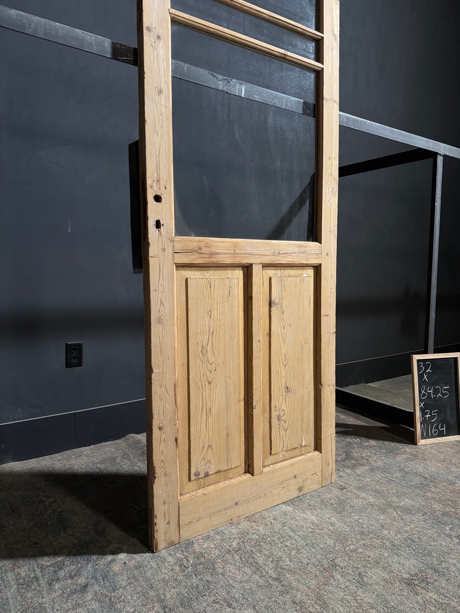Antique Glass 3 Lite Single Door - 32x84.25 - N164