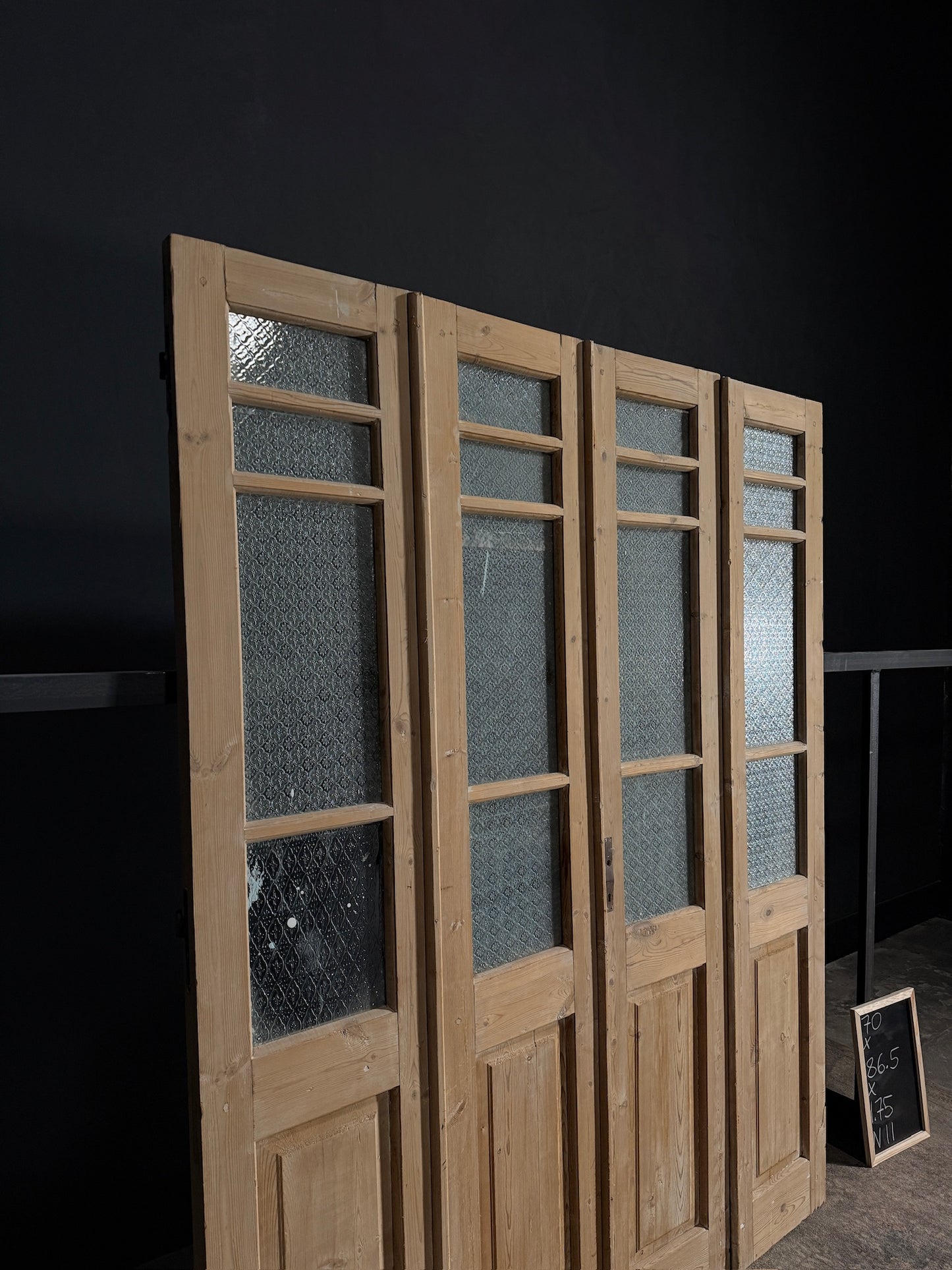 Antique Iron 3 Lite Bi-Fold Doors - 70x86.5 - N11