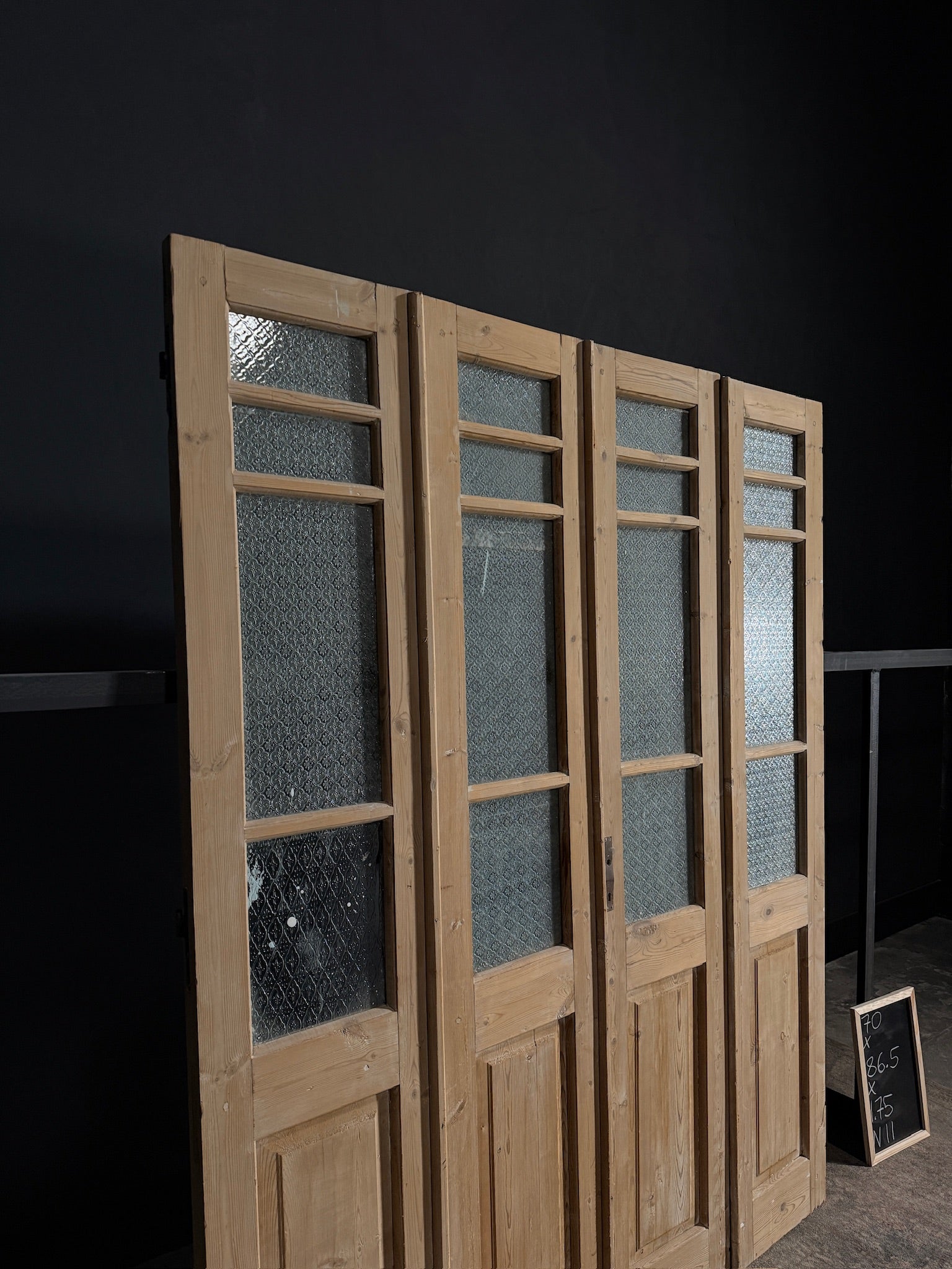 Antique Iron 3 Lite Bi-Fold Doors - 70x86.5 - N11