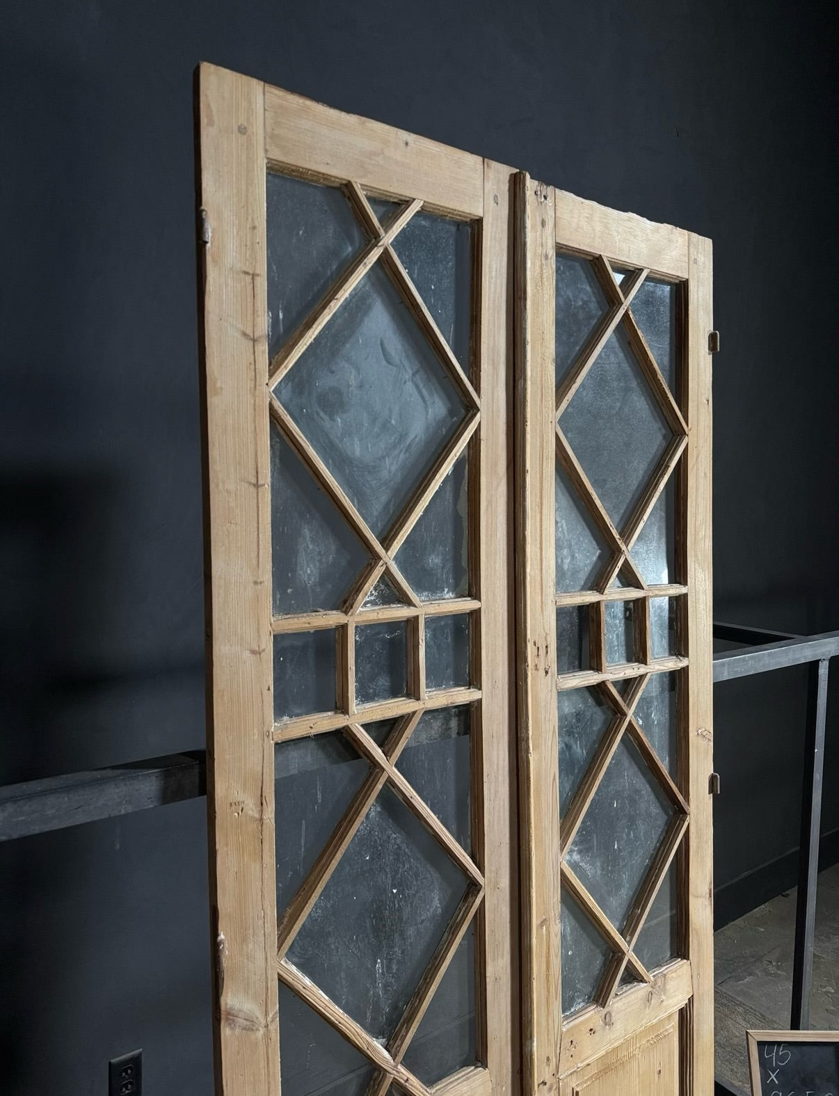 Antique Glass 5 Lite French Doors - 45x96.5 - N635