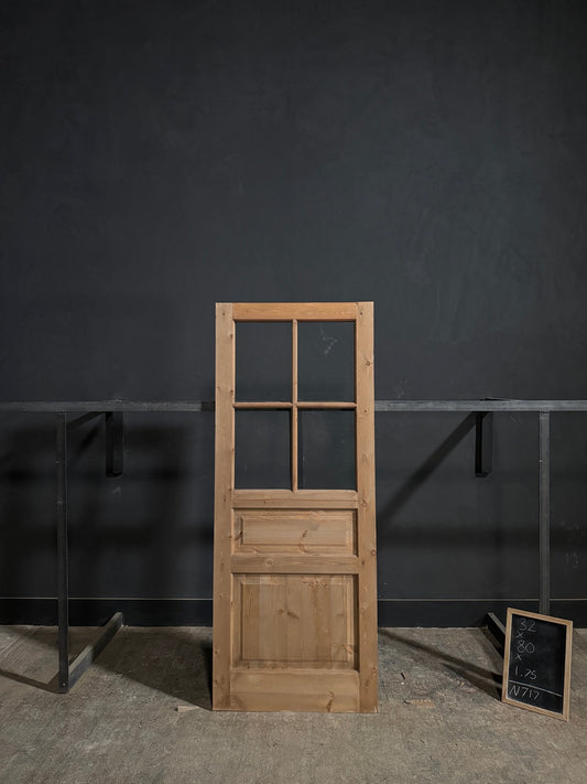 Handcrafted Glass 4 Lite Single Door - 32x80 - N717