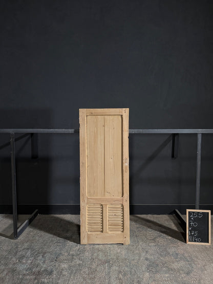 Antique Louvered 2 Panel Single Door - 25.5x70 - N140