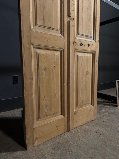 Antique 2 Panel Solid Double Doors - 36x88 - N681
