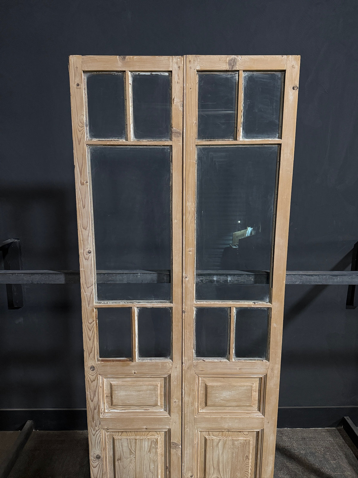 Antique Glass 5 Lite French Doors - 36x95 - N699