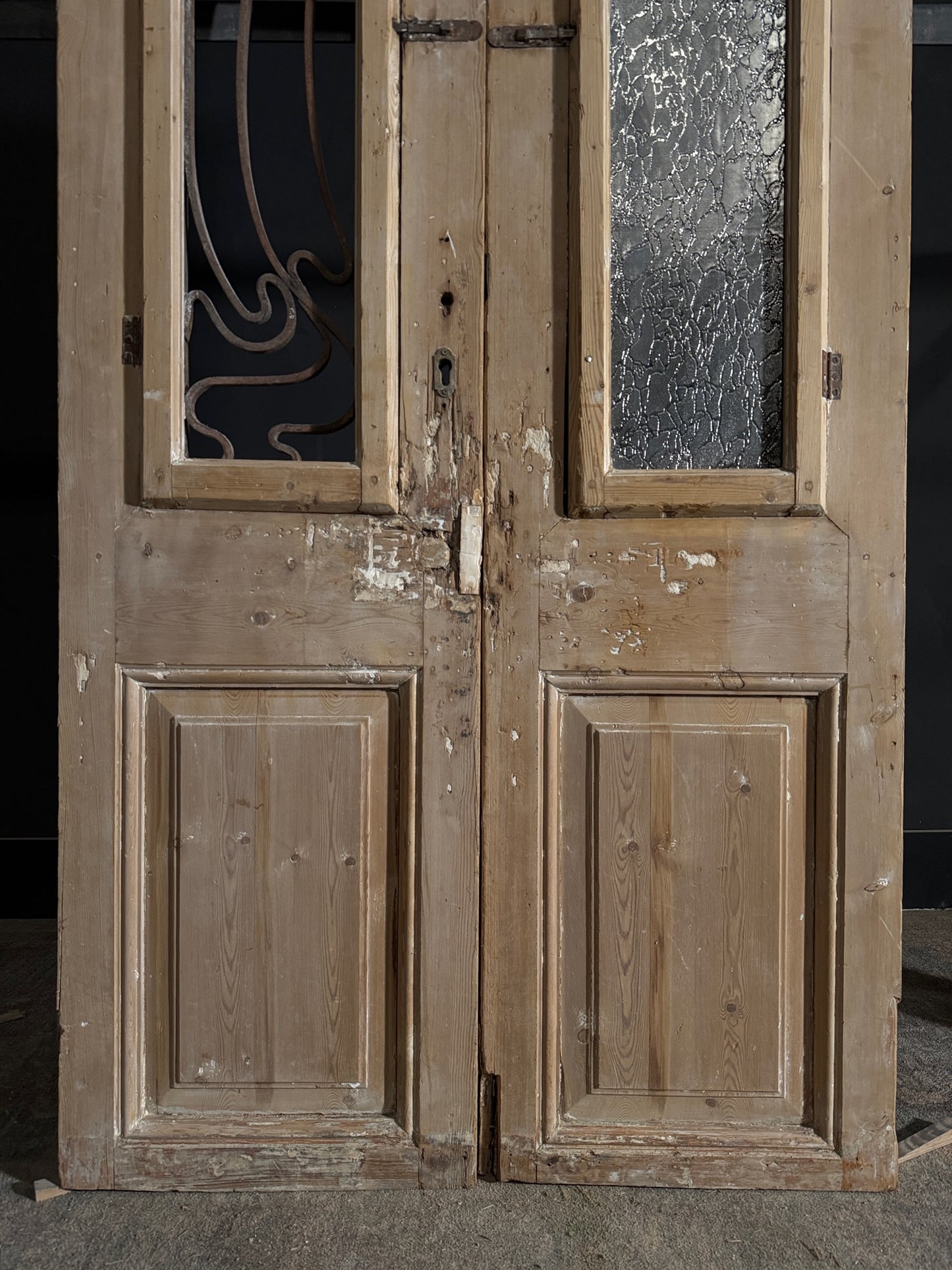 Antique Iron French Doors - 42x92.25 - N424