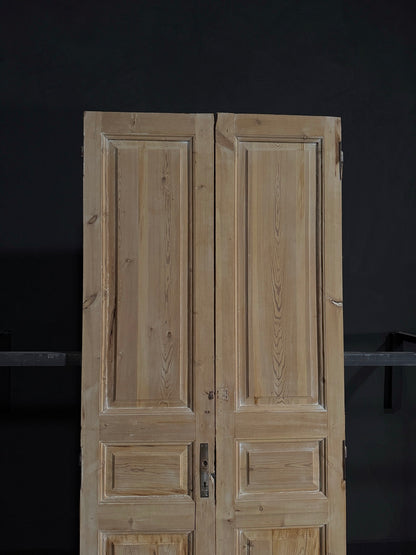 Antique Iron 3 Panel Double Doors - 41.75x98.75 - N23