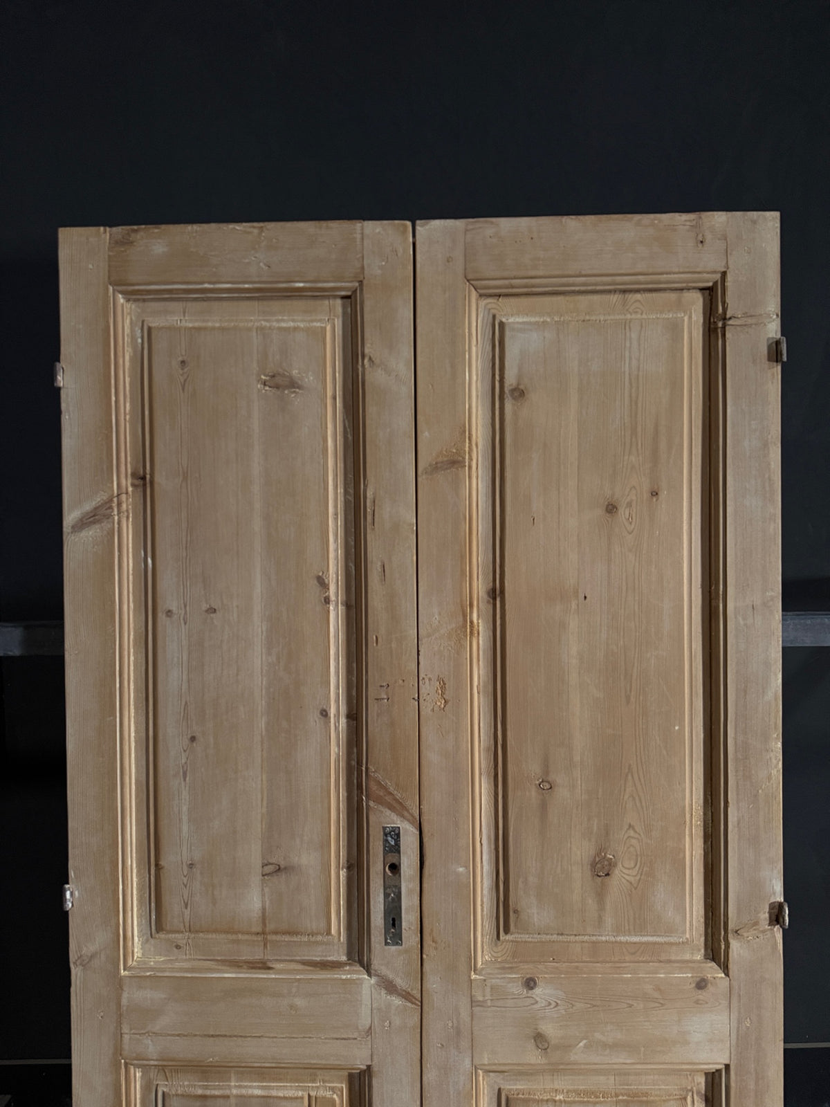 Antique 2 Panel Solid Double Doors - 43.5x84 - N529