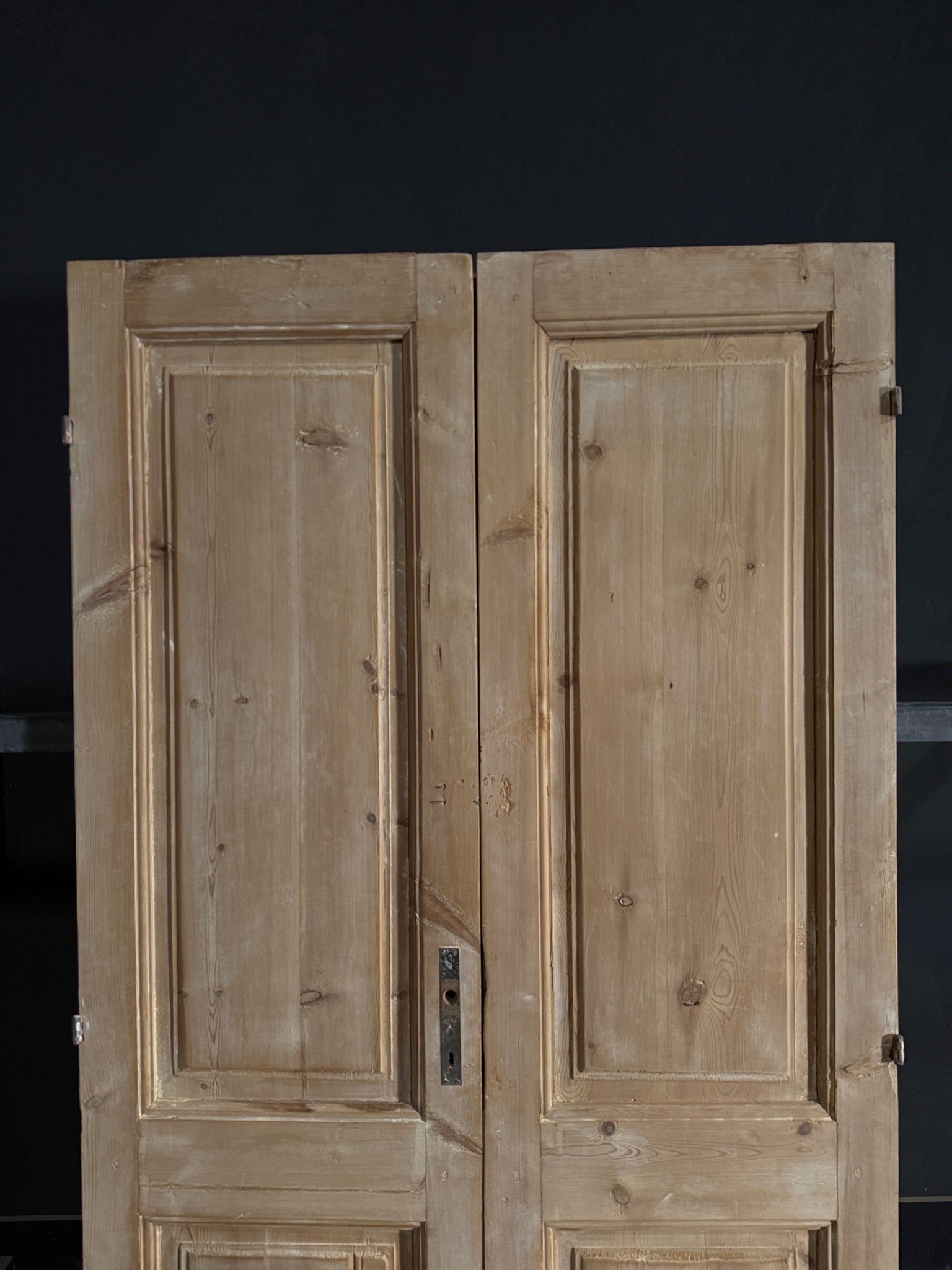 Antique 2 Panel Solid Double Doors - 43.5x84 - N529