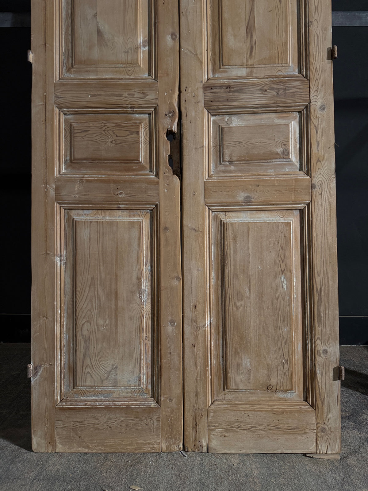 Antique 3 Panel Solid Double Doors - 40.5x99 - N525