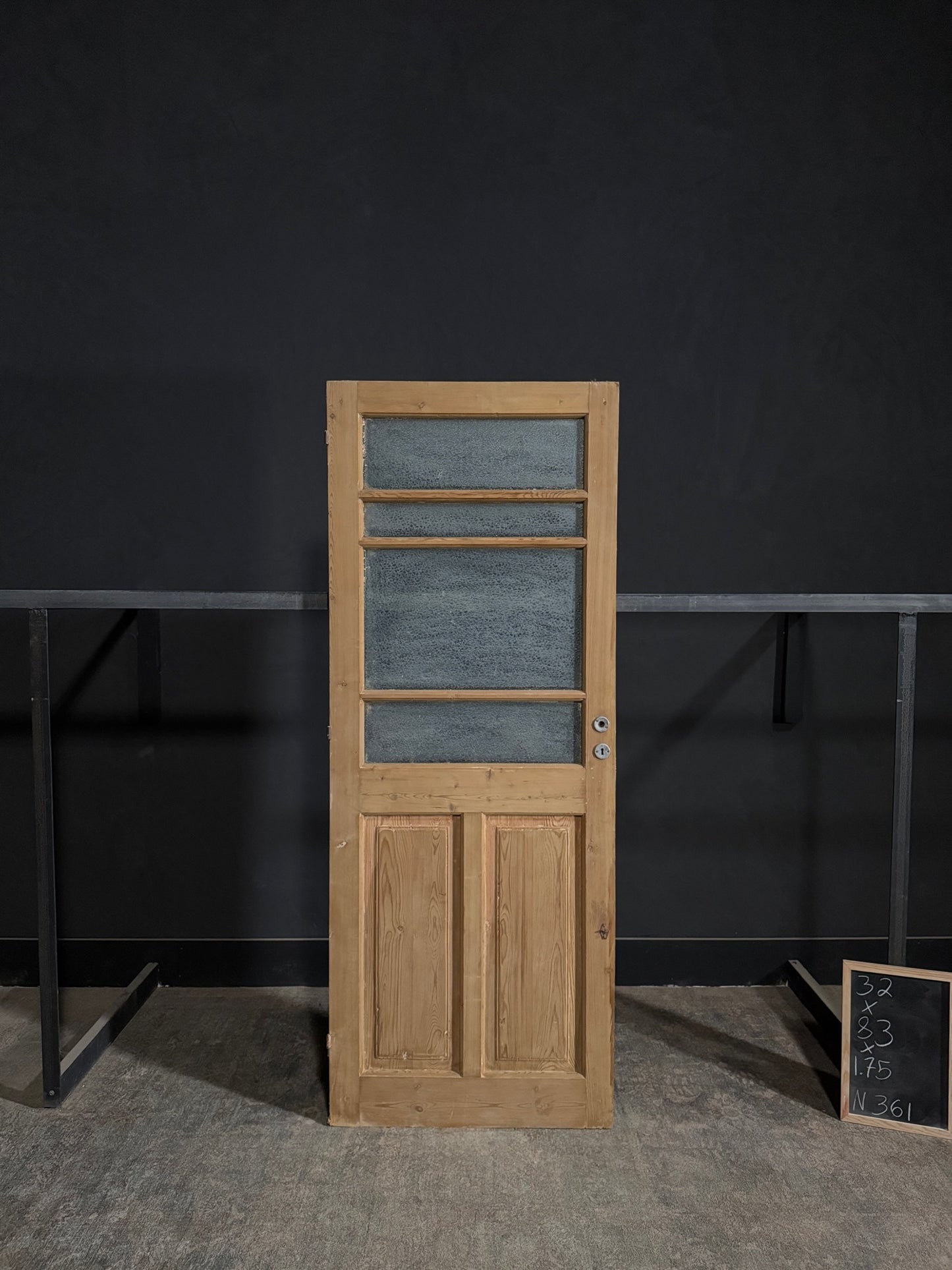 Antique Obscured Glass 4 Lite Single Door - 32x83 - N361