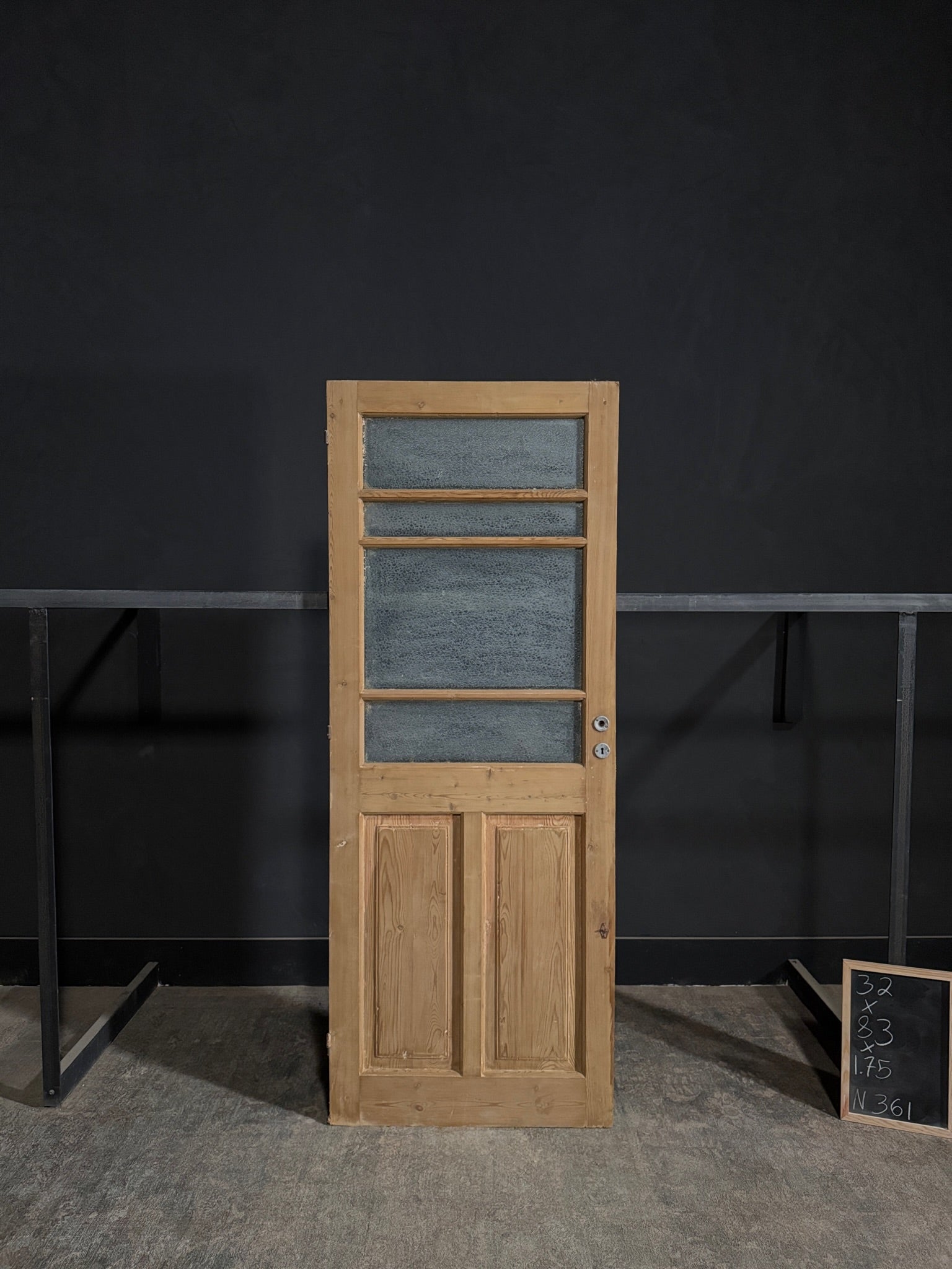 Antique Obscured Glass 4 Lite Single Door - 32x83 - N361