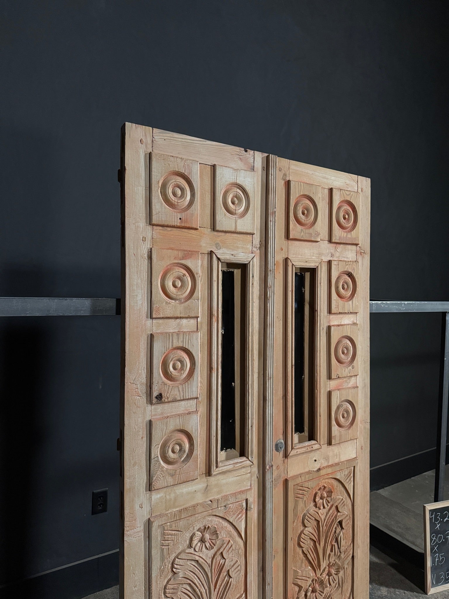 Antique Carved French Doors - 43.25x80.75 - N350