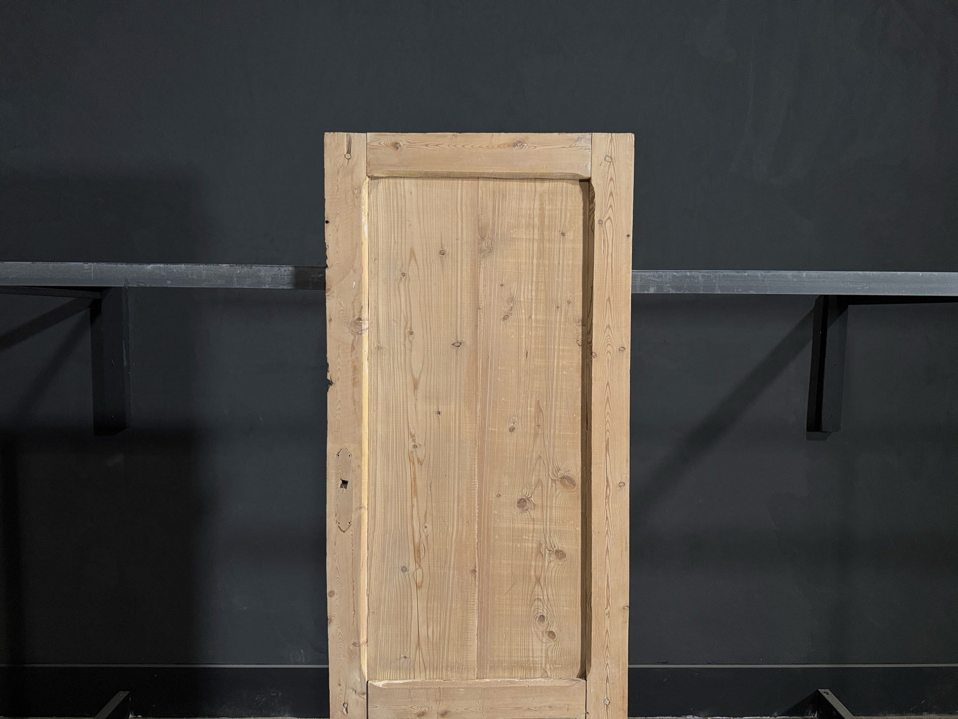 Antique Louvered 2 Panel Single Door - 25.5x70 - N141