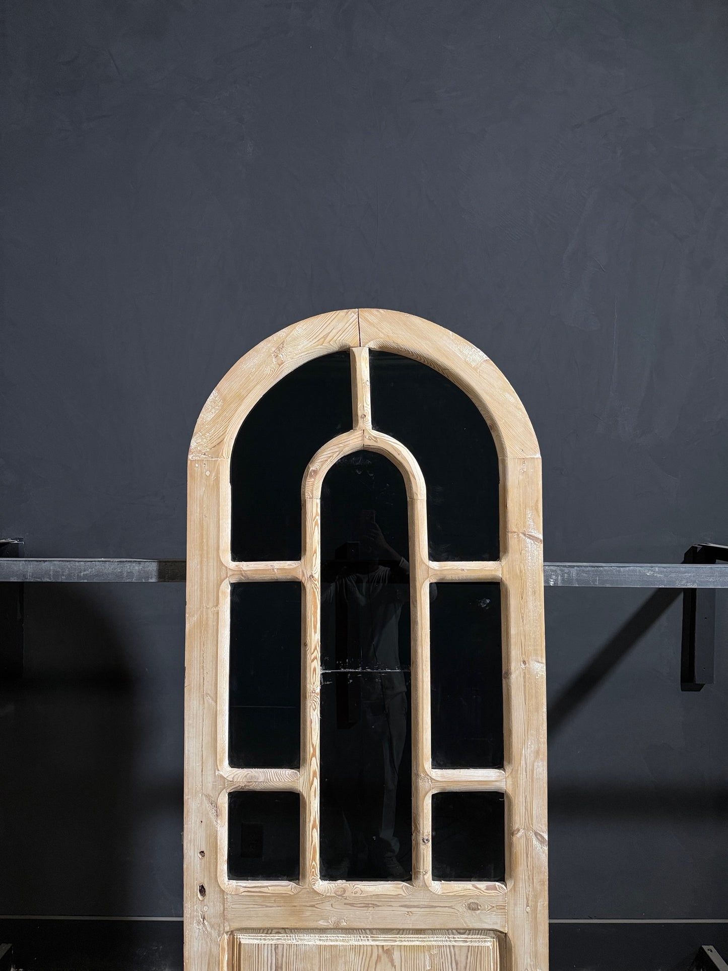 Antique Glass 7 Lite Arched Single Door - 32x83 - N261