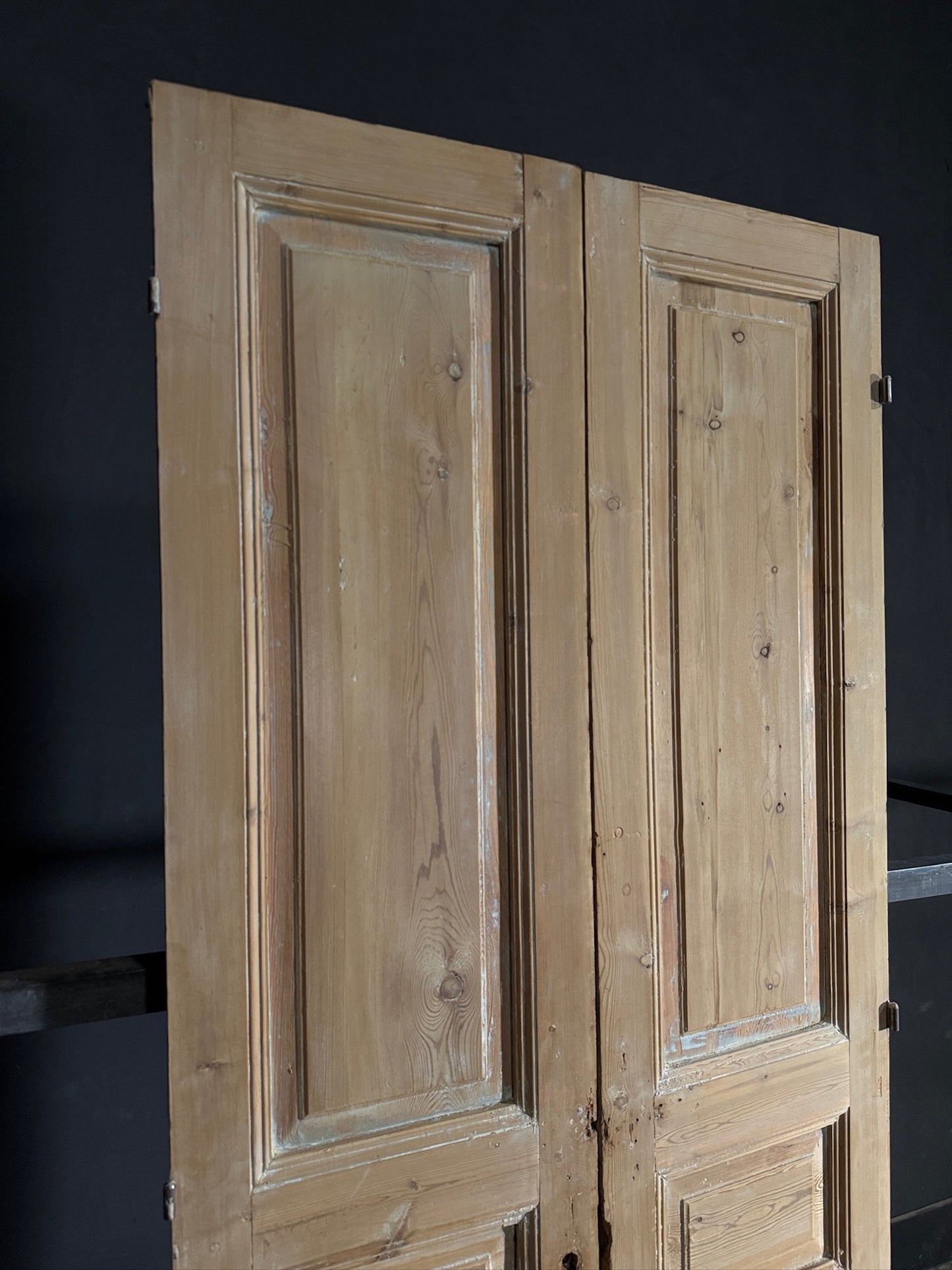 Antique 3 Panel Solid Double Doors - 40.25x97.25 - N591