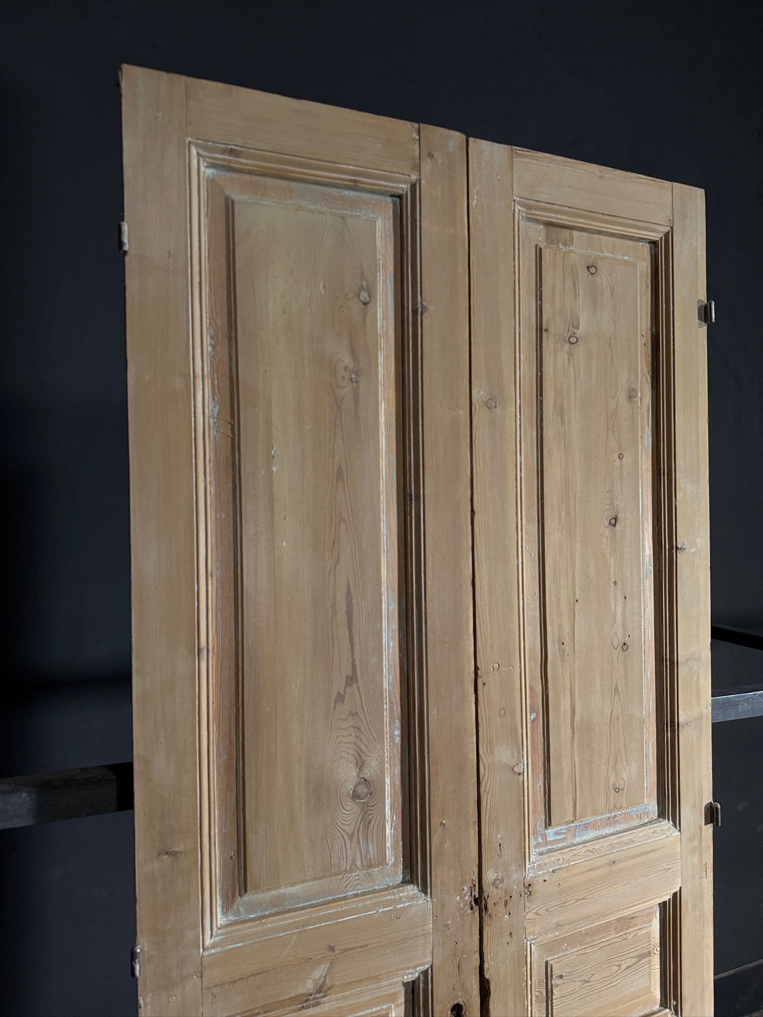 Antique 3 Panel Solid Double Doors - 40.25x97.25 - N591